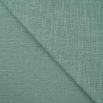 Slub Musselin Dark Dusty Mint, uni